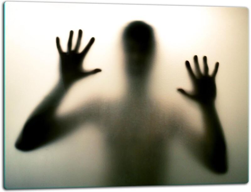 Glasschild Schneidebrett 52x40 Mann