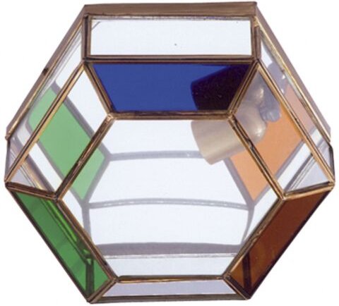 Fabrilamp - My Lamp - Gebogene Tischlampe Nickel Nickel 1l/Lila Kleiner Lampenschirm 34x13