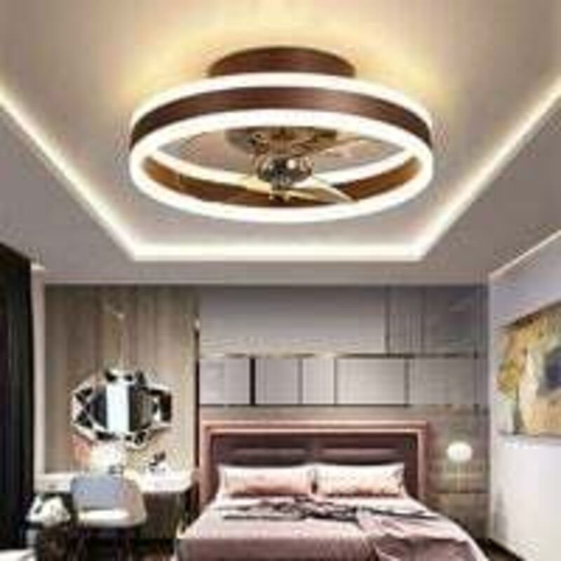 Umkehrbarer Deckenventilator mit Fernbedienung, leise, 6 Geschwindigkeiten, Schlafzimmer-Deckenventilator mit Licht, mod...