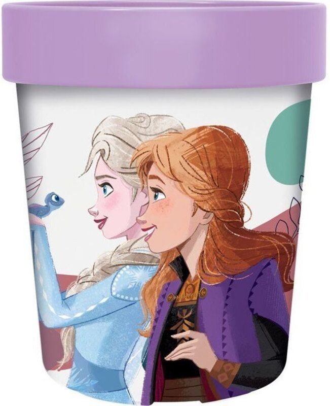 Plastikbecher - TATAWAY - Disney Frozen - Elsa und Anna - 260 ml - Rutschfeste Basis