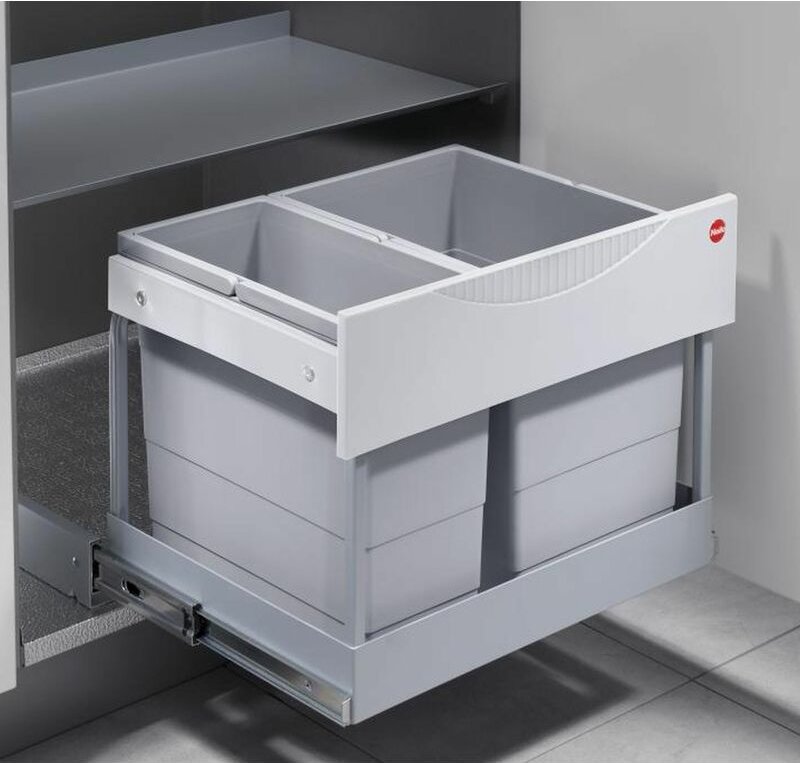 Hailo - Mülleimer Küche, Einbau ab 60cm Schrank, Ausfahrautomatik