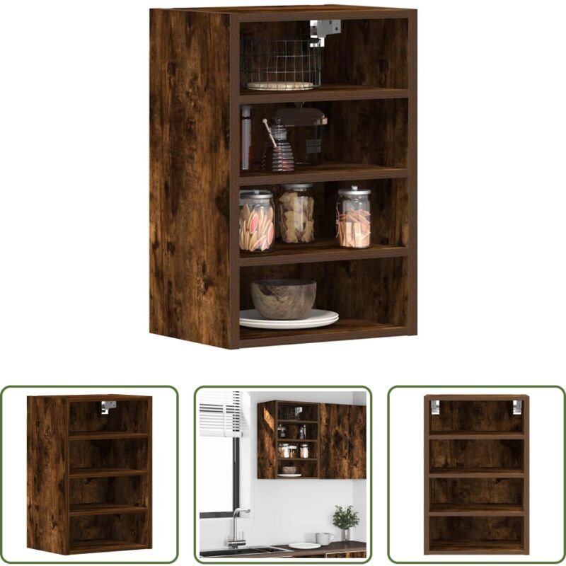 Küchenregal - Hängeschrank Riga Räuchereiche 40x29,5x60 cm Holzwerkstoff