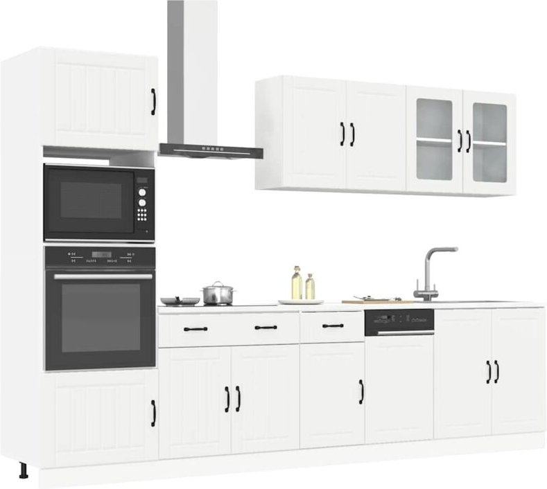 7-tlg. Küchenschrank-Set Kalmar Weiß Holzwerkstoff - Vidaxl