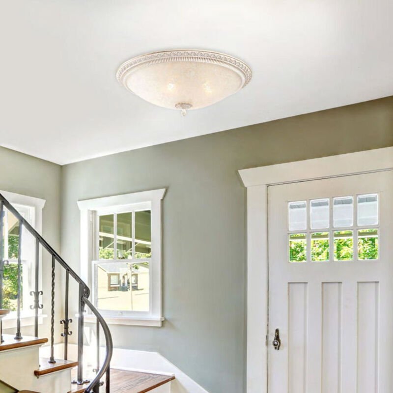 Maytoni - Pascal Flush Bowl Deckenlampe Weiß mit Gold, 3 Licht, E27