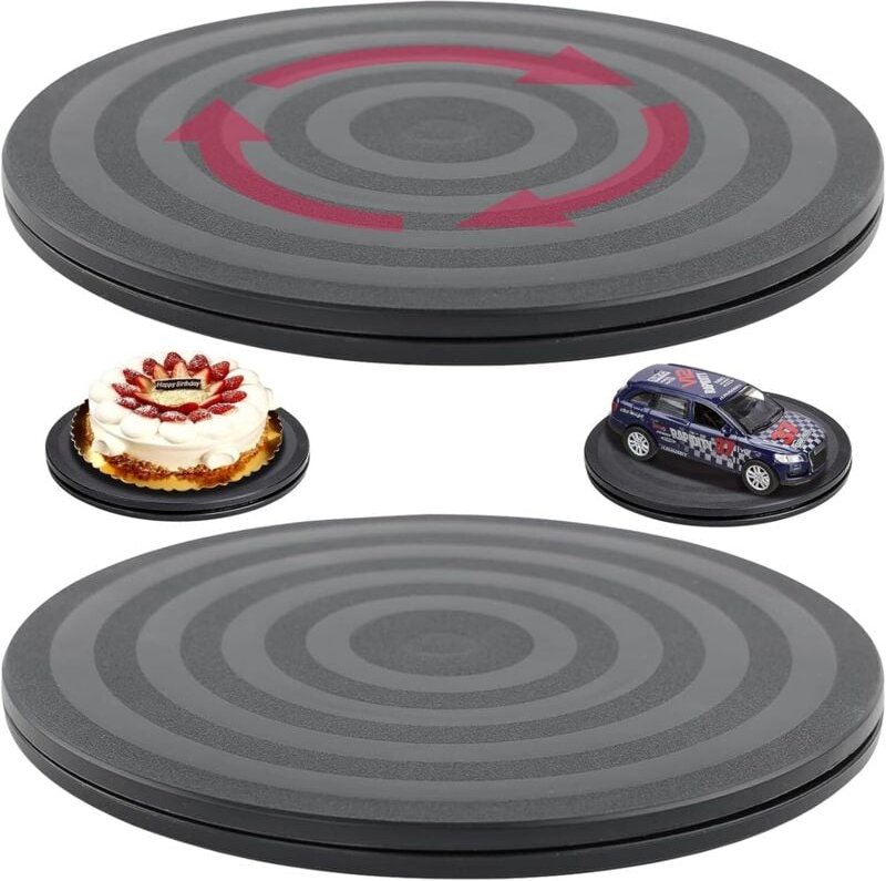 2 Stück 20 cm Universal-Drehteller, 360° drehbar, TV-Drehteller Tragkraft 20 kg, für Topfpflanzen, Lautsprecher, Laptops...