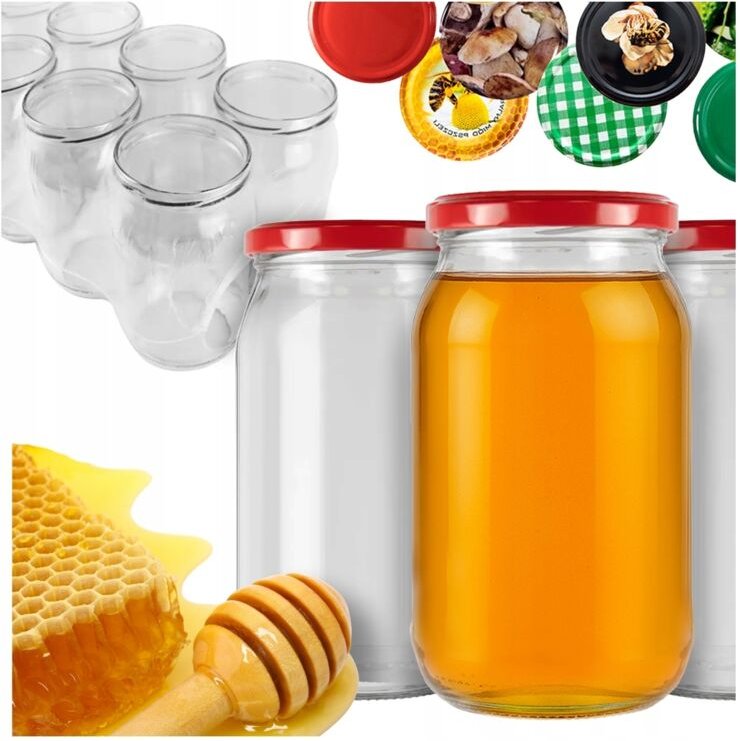 48 Gläser à 815 ml für Honigmarmelade, Pilze, Konfitüren + Deckel Ø 82