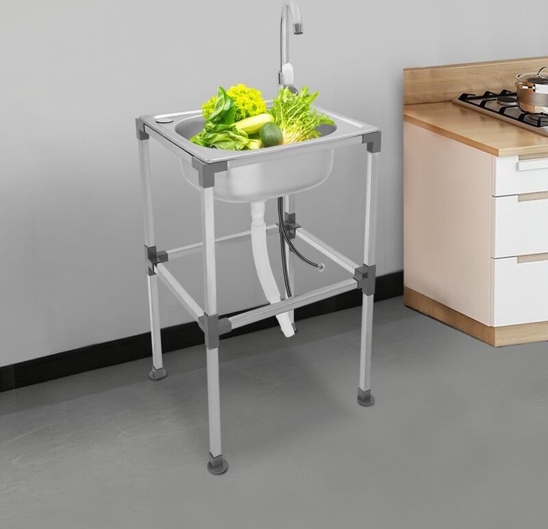 Edelstahl Spüle Spültisch Gewerbliche Küchenspüle Spülbecken 1 Becken Waschtisch