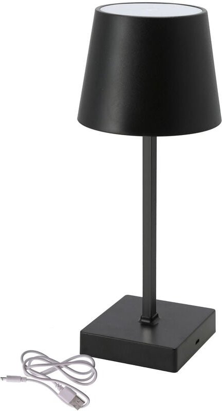 Spetebo - led Akku Tischleuchte warm weiß - schwarz / wiederaufladbar - Touch Leuchte Nachttischlampe Schreibtischlampe ...