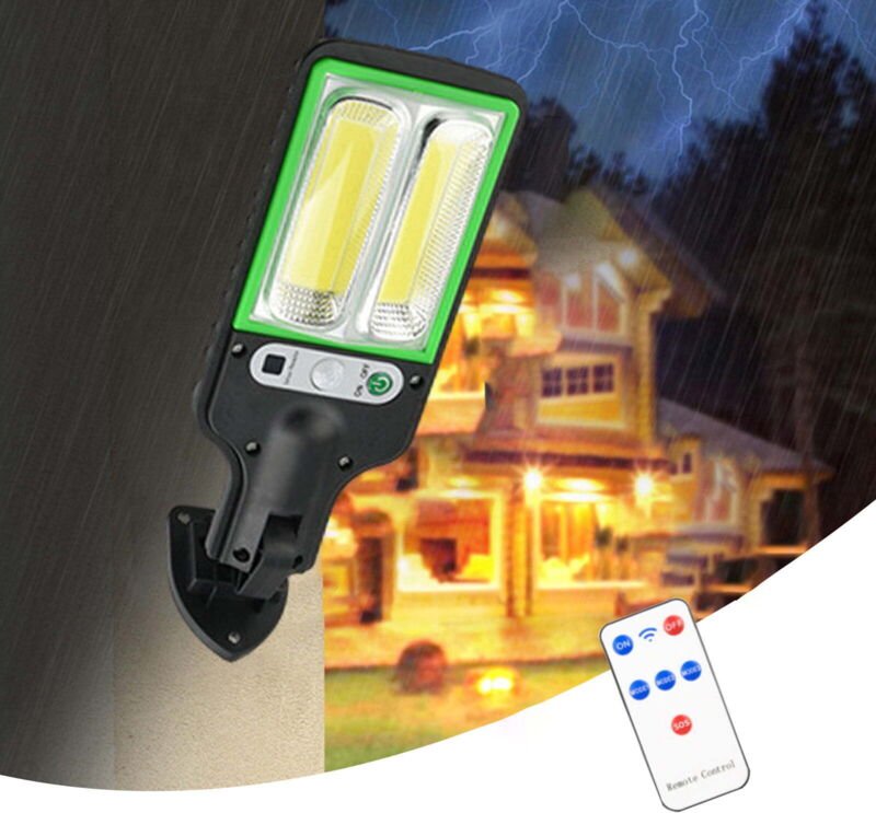 Solarbetriebene Straßenleuchten für den Außenbereich, LED-Straßenleuchte mit 3 Leuchtmodi, Weitwinkel-LED-Leuchte mit Be...