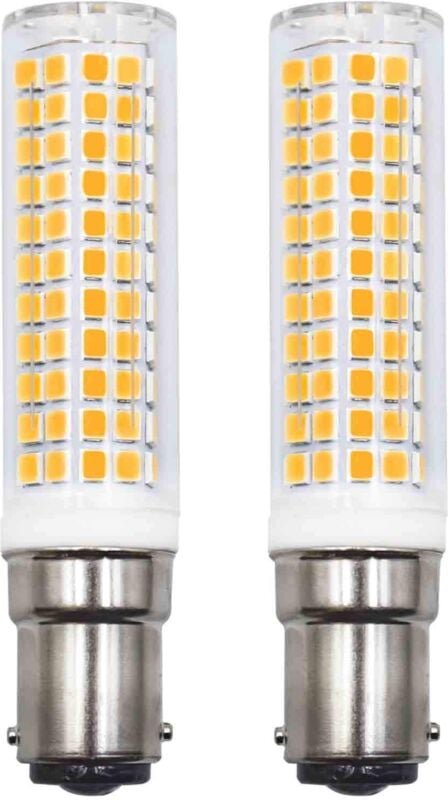 Aougo - 2er-Set B15d-LED-Leuchtmittel, Ersatz, 75 w, 90 w, 80 w, Warmweiß, 3000 k, 220 v, 230 v, 890 lm, 7 w, Wandleucht...