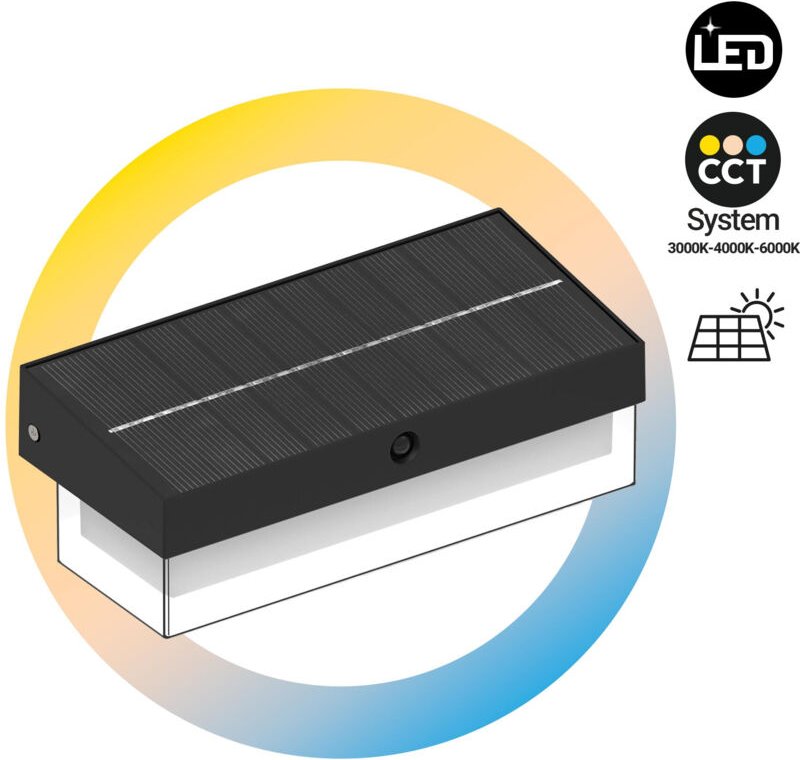 Solar-LED-Außenlampe - CCT - IP65 - 210lm