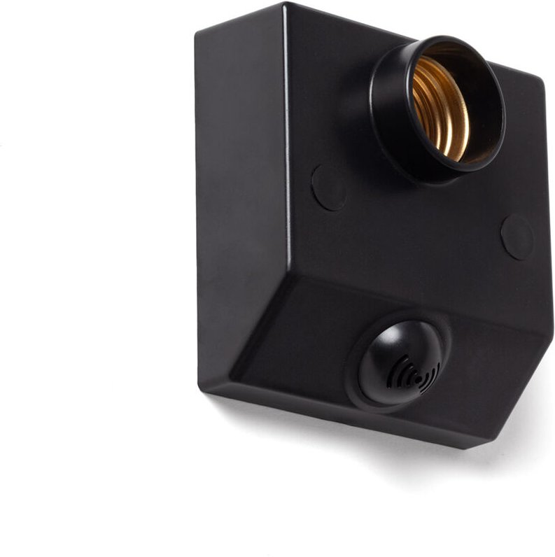 Ledkia - Dämmerungssensor für an die Wand für Glühbirnen E27 Schwarz