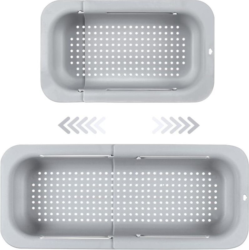 Ausziehbarer Spülbecken-Abtropfkorb – lebensmittelechtes PP-Material – effiziente Abflusslöcher – schnelltrocknender Abt...