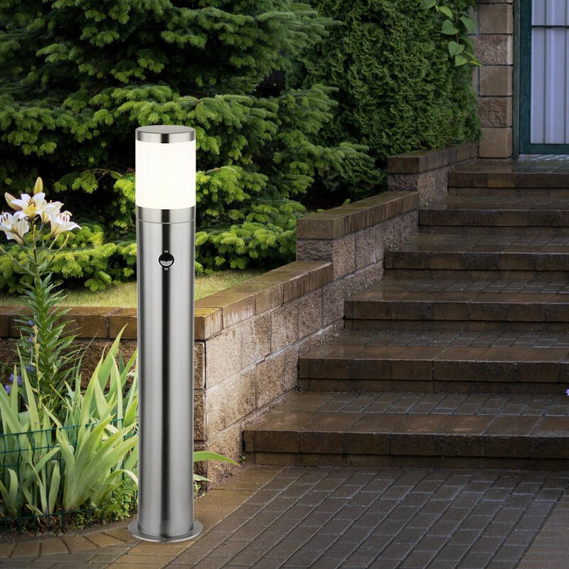 Thumbnail - Led Wegeleuchte mit Bewegungsmelder Außen Aussenleuchten Garten Standleuchte Stehlampe Bewegungsmelder, Edelstahl silber...