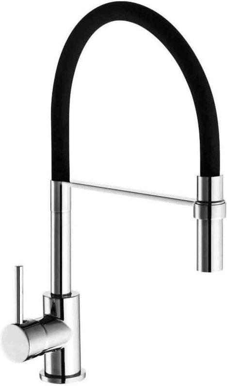 IDRO-BRIC SCARUB0703NE Wasserhahn Schwarz, Chrom