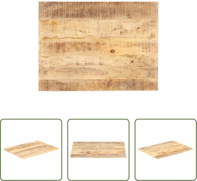 Massivholz Tischplatte - Tischplatte Massivholz Mango 15-16 mm 70x60 cm