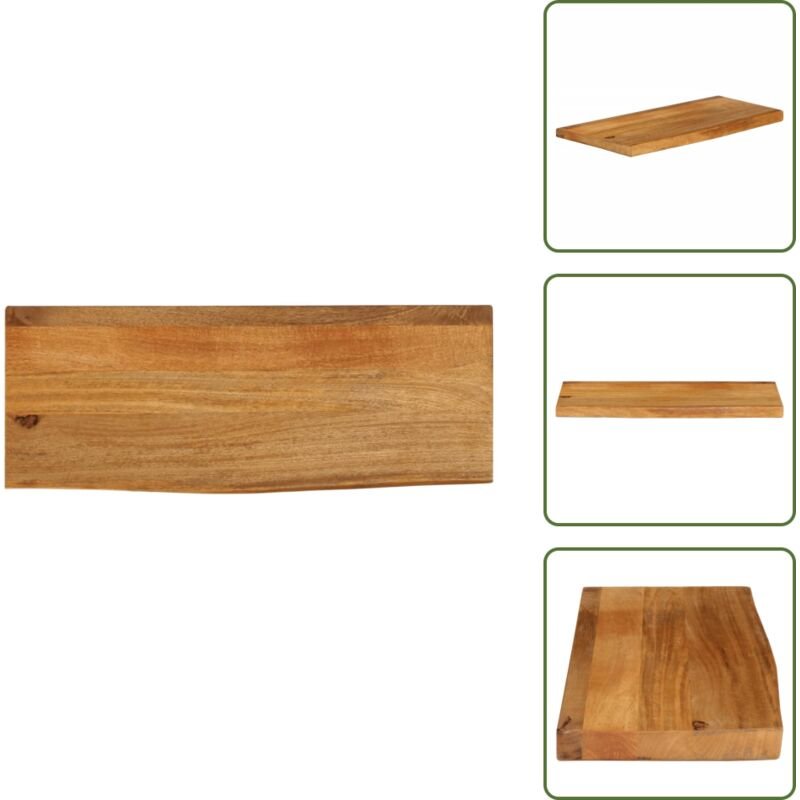 vidaXL Tischplatte mit Baumkante 80x30x3,8 cm Massivholz Mango