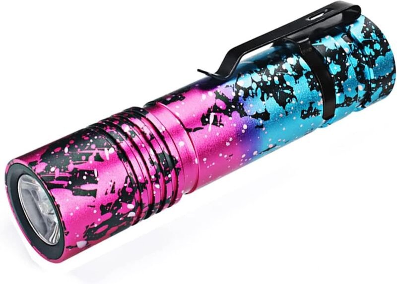 USB-wiederaufladbare Mini-LED-Taschenlampe, 800 Lumen, 5 Helligkeitsstufen, kleine taktische Taschenlampe, helle, wasser...