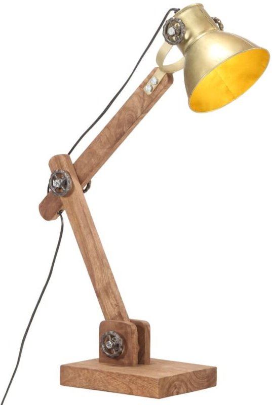 Schreibtischlampe Industriestil Messing Rund 58x18x90 cm E27 Vidaxl