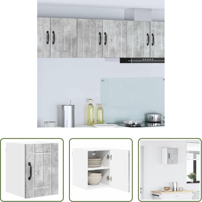 vidaXL Küchenorganisation - Küchenschrank Lucca Beton Grau 30 x 31 x 40 cm Holzwerkstoff