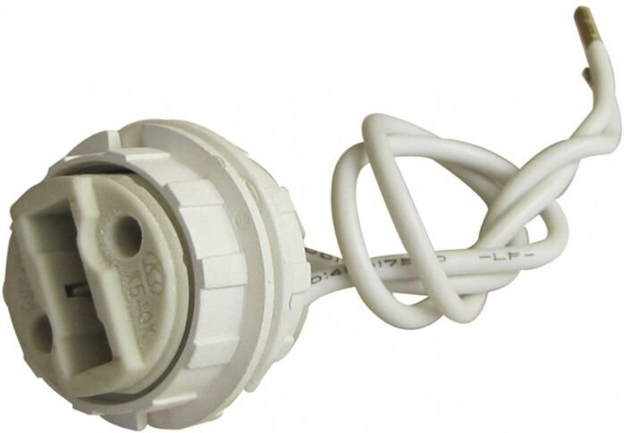 Gewindefassung und Ringe für Halogen G9 TIBELEC, Kunststoff, weiß 100 W CENTRALE BRICO