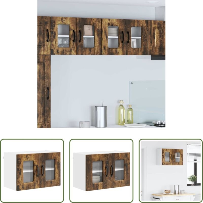 vidaXL Geräucherte Eiche - Küchenschrank Kalmar Geräucherte Eiche 60 x 31 x 40 cm