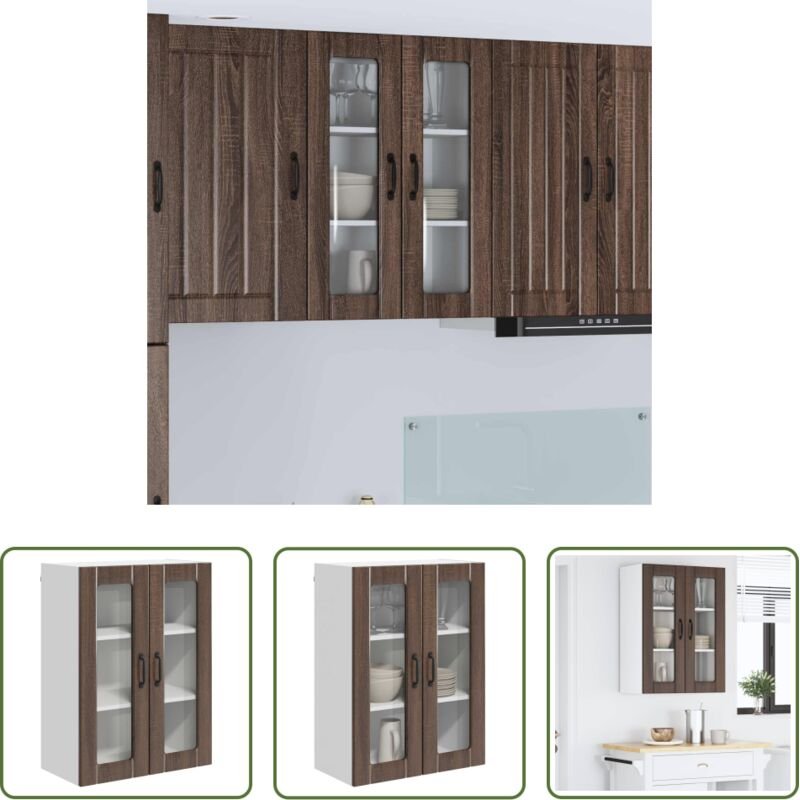vidaXL Holzwerkstoff - Küchenschrank Braun Eichen-Optik 60 x 31 x 80 cm Holzwerkstoff