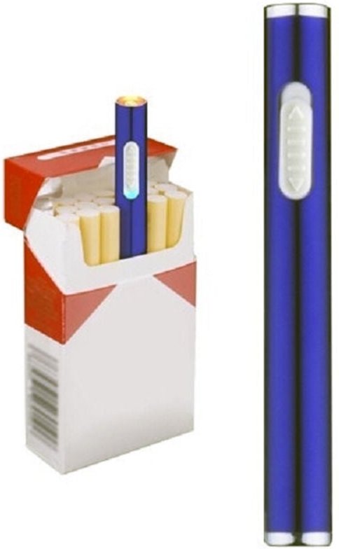 Trade Shop Traesio - Trade Shop - wiederaufladbares feuerzeug schlank kompakt winddicht usb flammenlos kein gas zigarett...