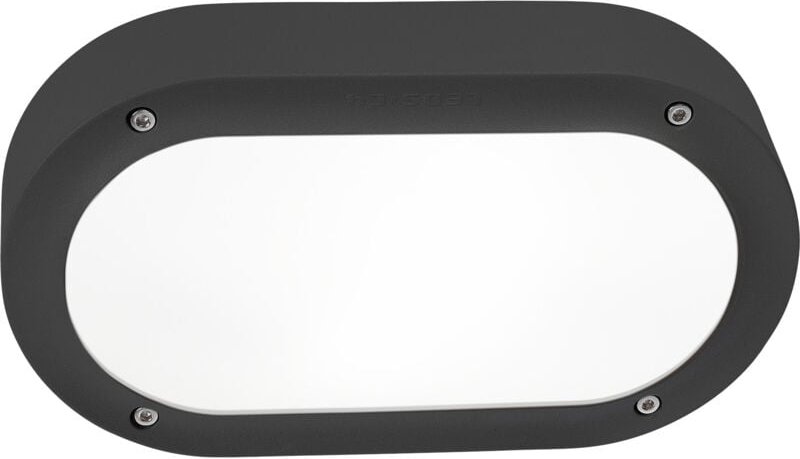 Ledkia - Aplique Ip65 Basic Oval Aluminium Gris Urbano