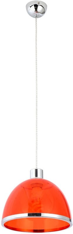 Eglo - Retro Pendelleuchte mit einem Lampenschirm in rot carlo D23