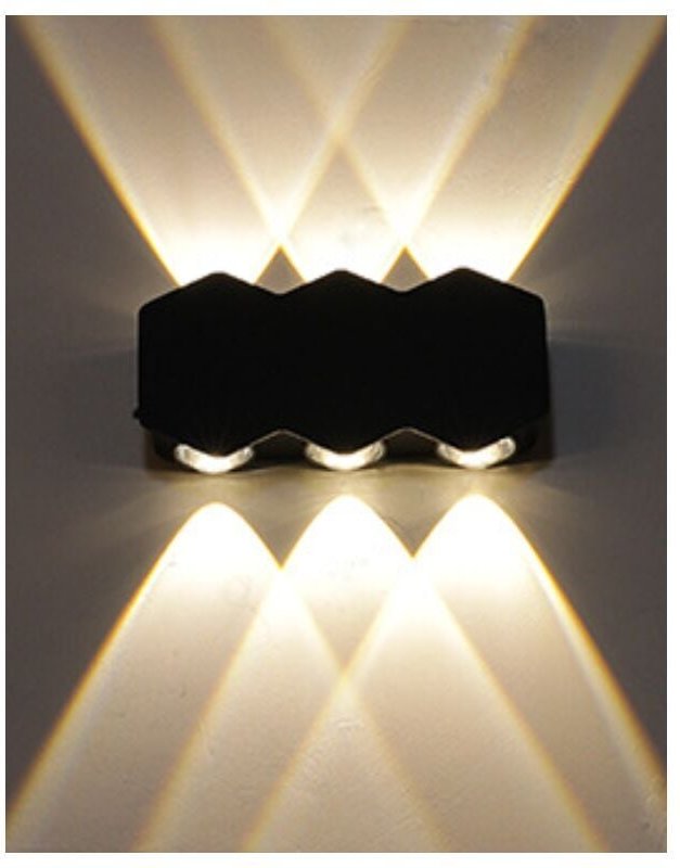 6 led Außenwandleuchte Innen und Außen led Wasserdicht Warmweiß Licht Wandleuchte Terrassenlampe