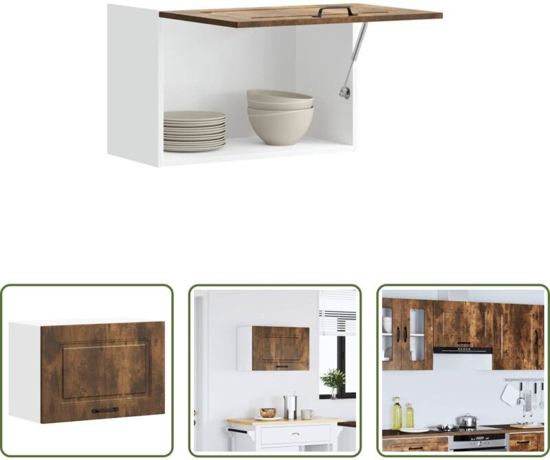 Küchenregal - Küchen-Hängeschrank Kalmar Räuchereiche Holzwerkstoff