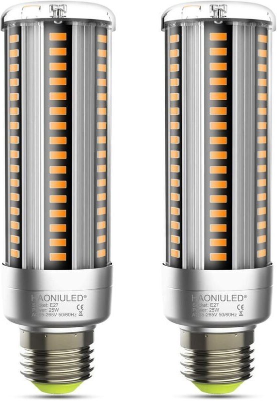 E27 25W LED-Lampe, warmweiß 2700K, 360° Abstrahlwinkel, nicht dimmbar, flimmerfrei, E27 LED-Lampe in MA-Form