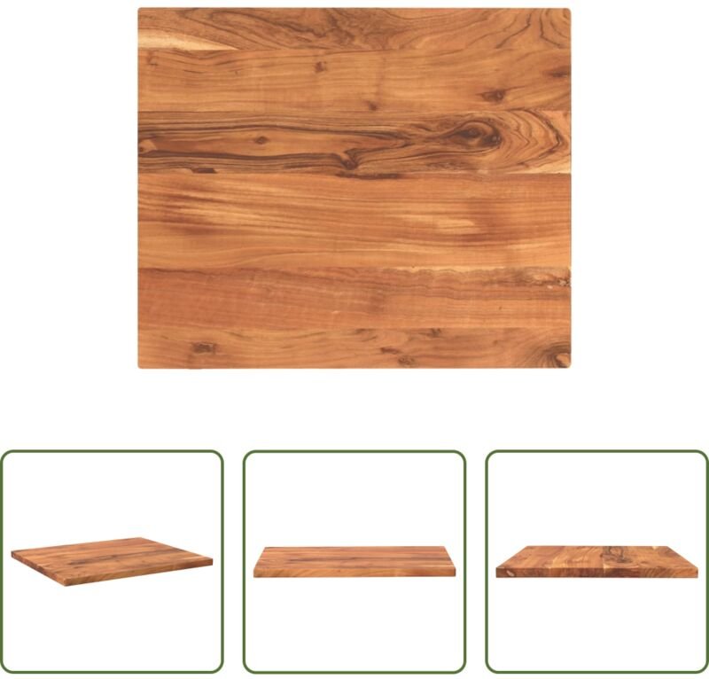 vidaXL Tischplatte Akazien - Tischplatte 60x50x3,8 cm Rechteckig Massivholz Akazie