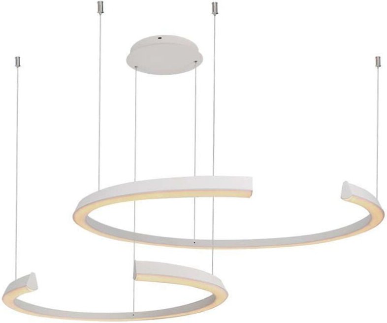 Pendelleuchte Hängeleuchte Deckenleuchte Metall Weiß triac Dimmbar led h 118 cm