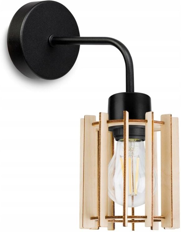 Wandleuchte, quadratische Lampe, Deckenleuchte, Holzlampenschirm, LED