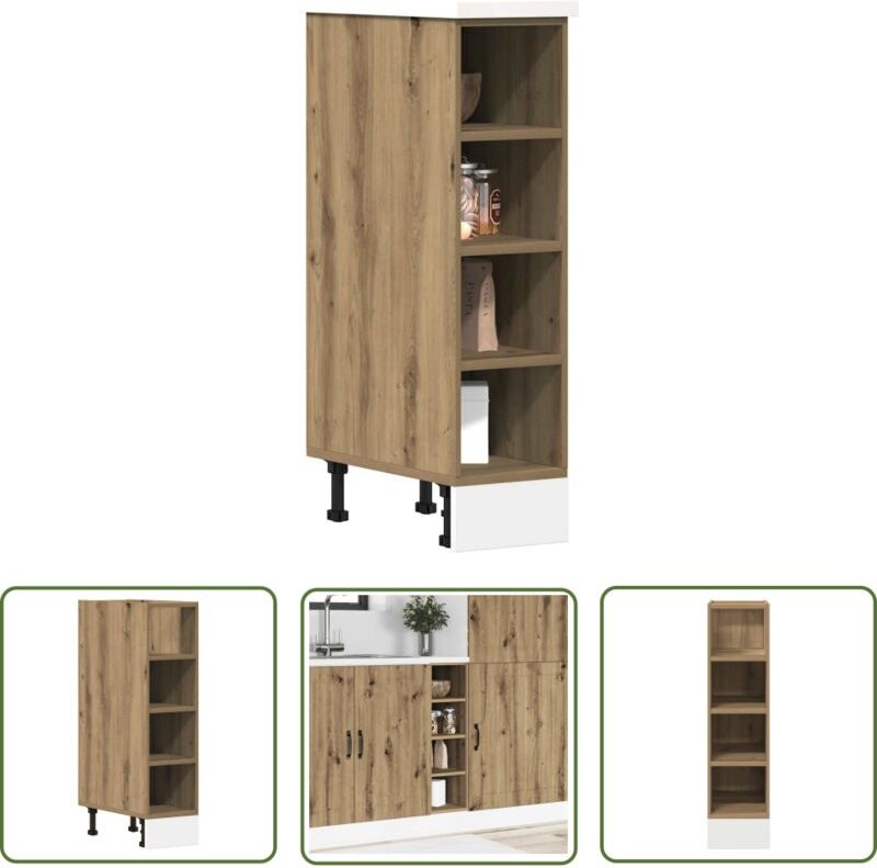 The Living Store - vidaXL Unterschrank Artisan-Eiche 20x44,5x81,5 cm Holzwerkstoff