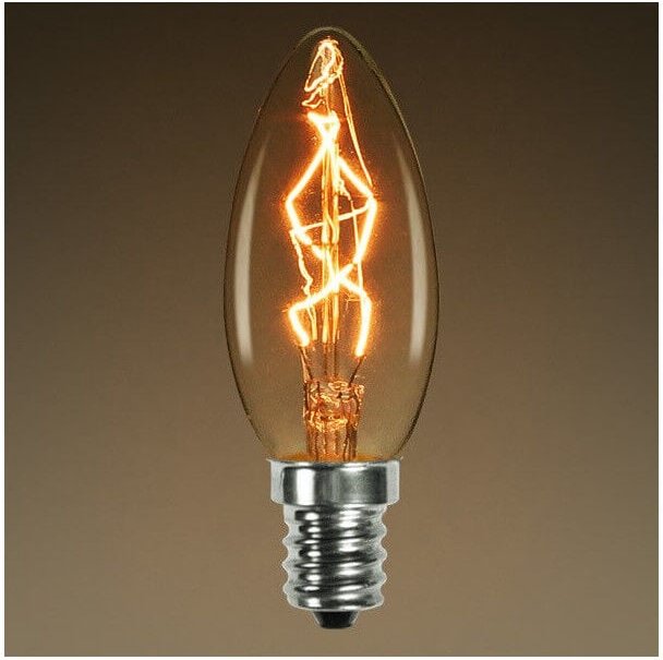 Vintage Lampe Edison E14 C35 weißglühende Glühlampe 2