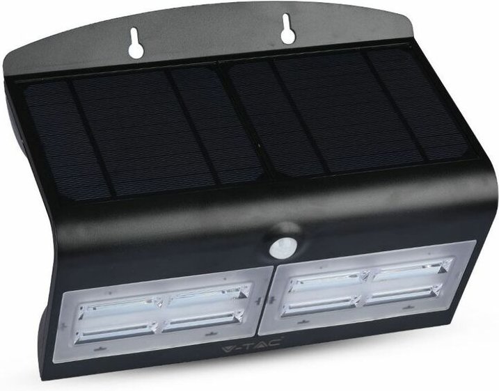 V-tac - 8279 VT-767-7-B Solar-Wandstrahler mit Bewegungsmelder led 7.00 w Schwarz