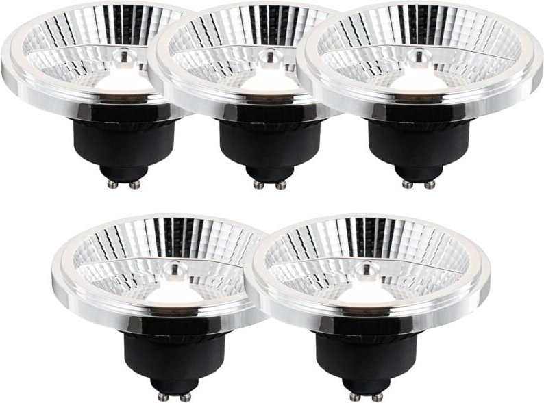 Luedd - 5er-Set GU10 3-Stufen-Dimmbare Kelvin LED-Lampen AR111 10W 800 lm 2700 - 3700K