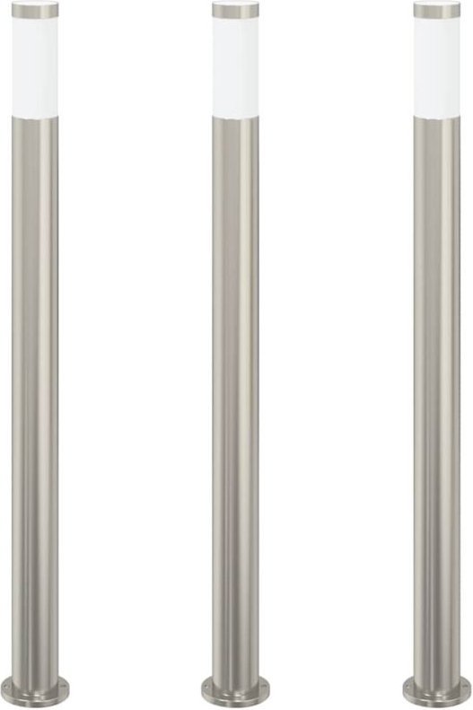 Pollerleuchten 3er 110 cm Edelstahl IP44 vidaXL