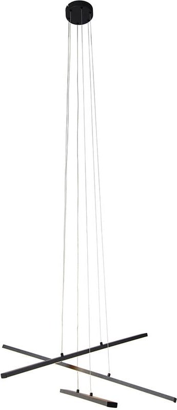 Hängelampe schwarz inkl. led 3-Stufen dimmbar 6 Lichter - Jolanta