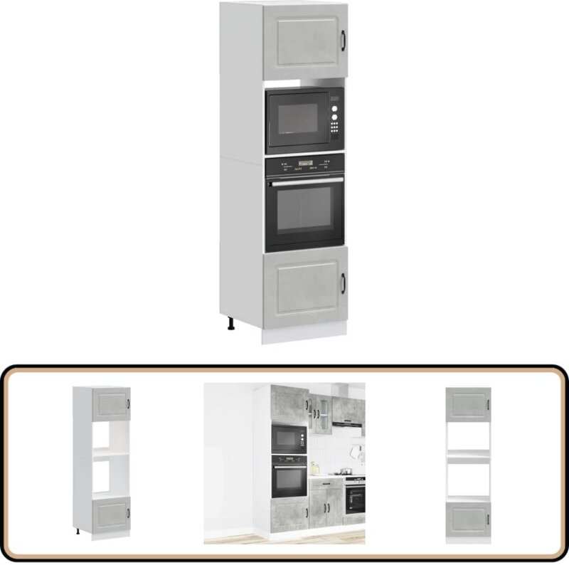 Vidaxl - Herdumbauschränke 2 Stk. Lucca Betongrau Holzwerkstoff