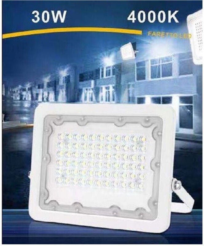 Trade Shop Traesio - Trade Shop - led-leuchtturm 30W ultra slim weisses kaltes licht für den aussenbereich 6500K natürli...
