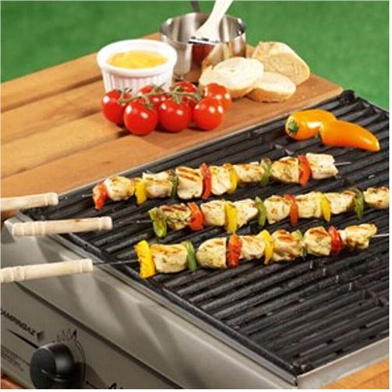 Trade Shop Traesio - Trade Shop - set 4 spiedien für barbeziehungen mit legno 38 cm bbq sollection -