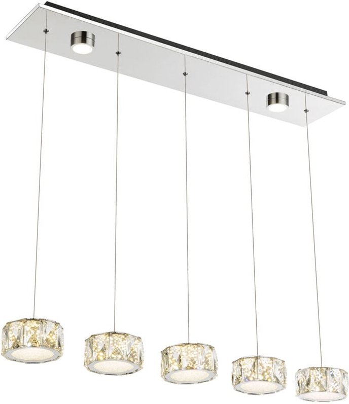 Hängeleuchte - Amur - chrome - metall - große - Globo