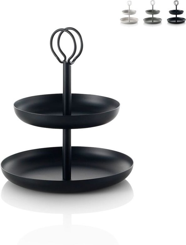 Metall-Etagere mit 2 Ebenen Nik - Schwarz