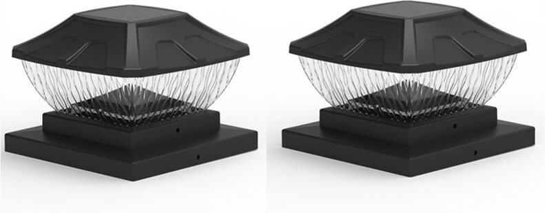 Solar-Pfostenkappenleuchten für Den AußEnbereich - 2Er-Pack, 2 , Solar-Deck-Zaunleuchten, IP65 Wasserdicht, Solarbetrieb...