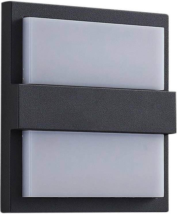 Lucande - led Wandleuchte außen 'Gylfi' aus Aluminium von