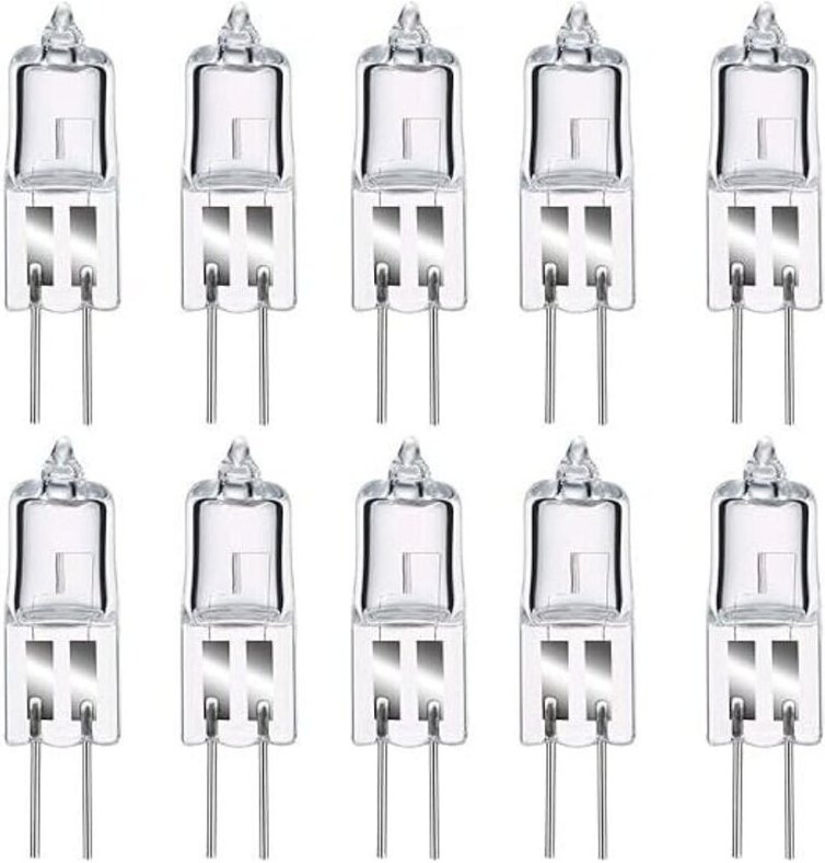 8er-Pack G4-Halogenlampen, 12 V, 20 W, warmweiße G4-Glühbirne, 2800 K, 240 lm, dimmbar, G4-Halogenlampe, klare Kapsellam...